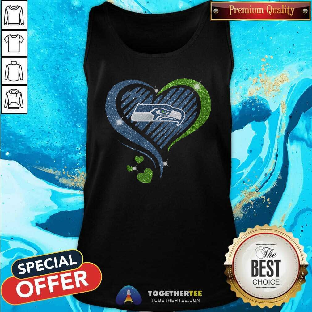 Original Seattle Seahawks Diamond Heart Shirt - Image 3