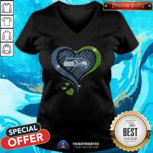 Alternative view of Original Seattle Seahawks Diamond Heart Shirt