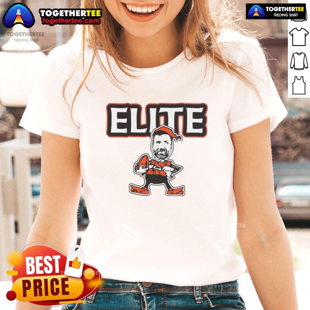 Premium Joe Flacco Elite Cleveland Browns Football Elfe T-Shirt - Image 3