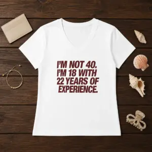 Alternative view of Awesome I'M Not 40 I'M 18 With 22 Years Of Experience Shirt