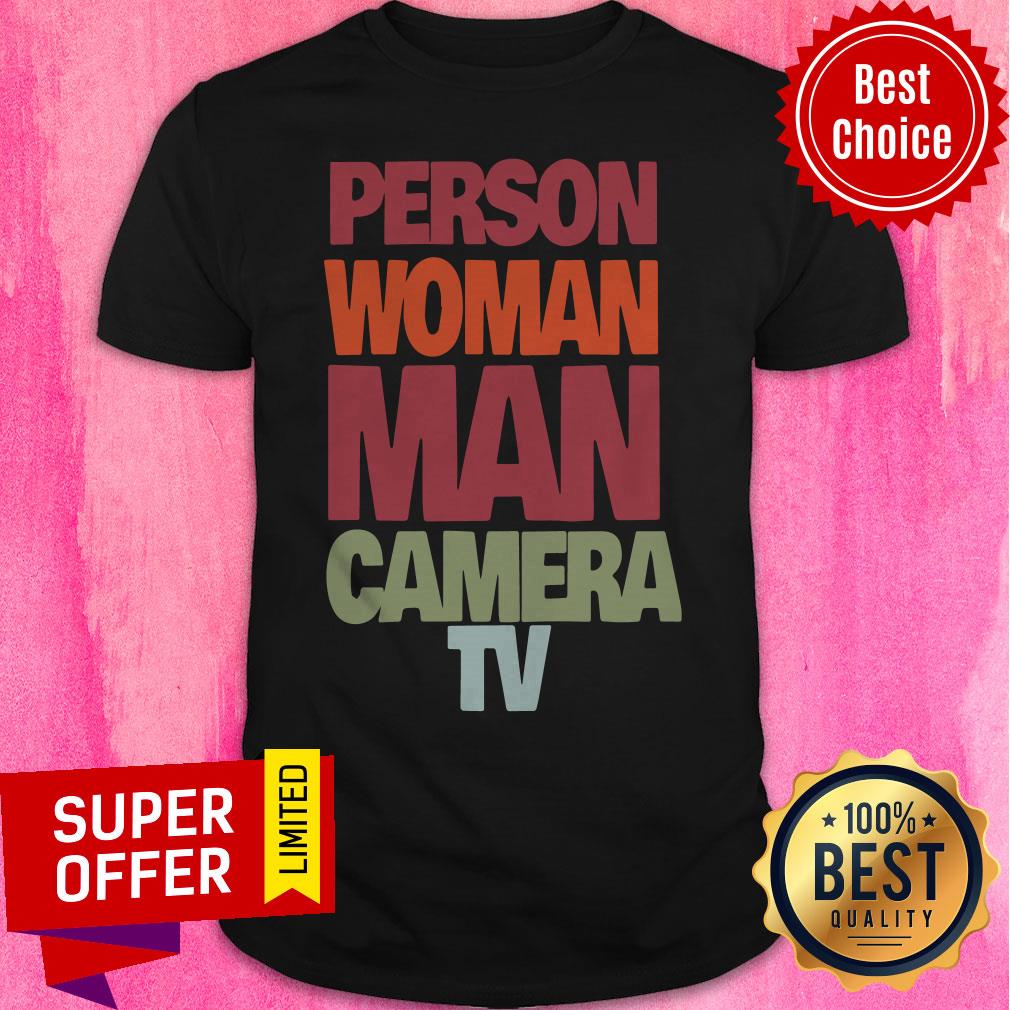 Nice Vintage Person Woman Man Camera TV Shirt