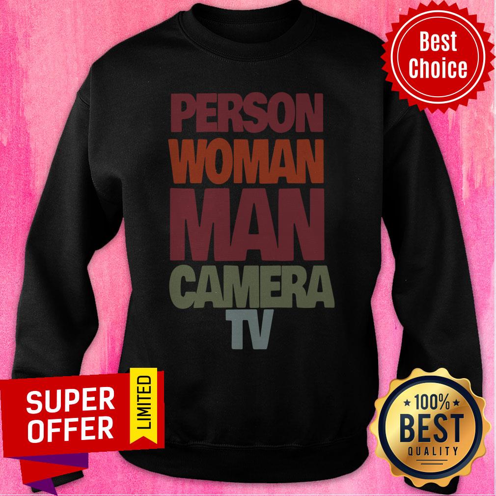 Nice Vintage Person Woman Man Camera TV Shirt - Image 2