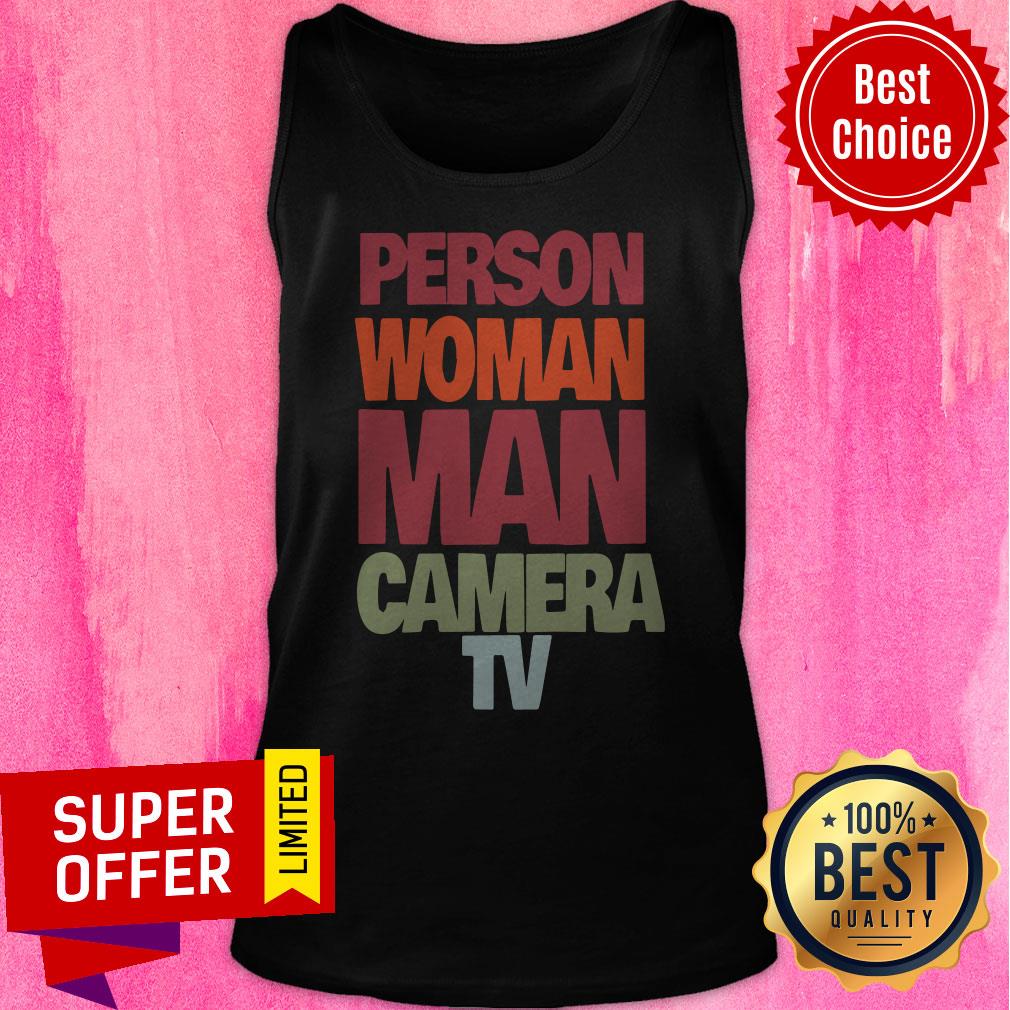 Nice Vintage Person Woman Man Camera TV Shirt - Image 5
