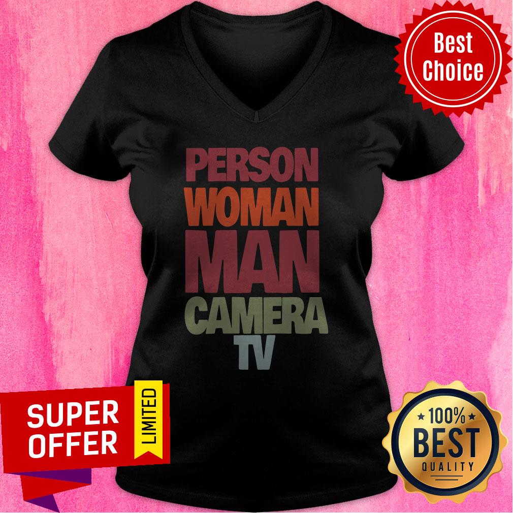 Nice Vintage Person Woman Man Camera TV Shirt - Image 4