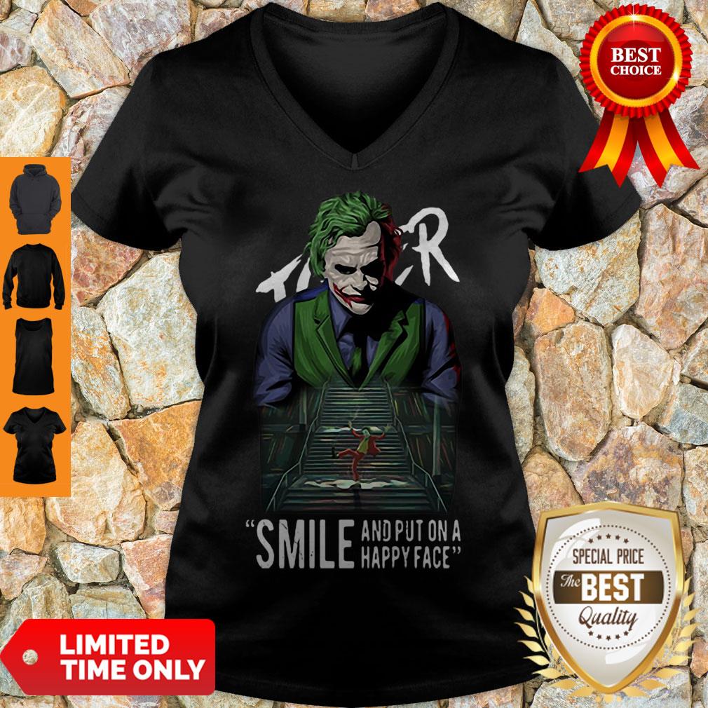 Perfect Heath Ledger Joker Smile And Put On A Happy Face Shirt - Image 5