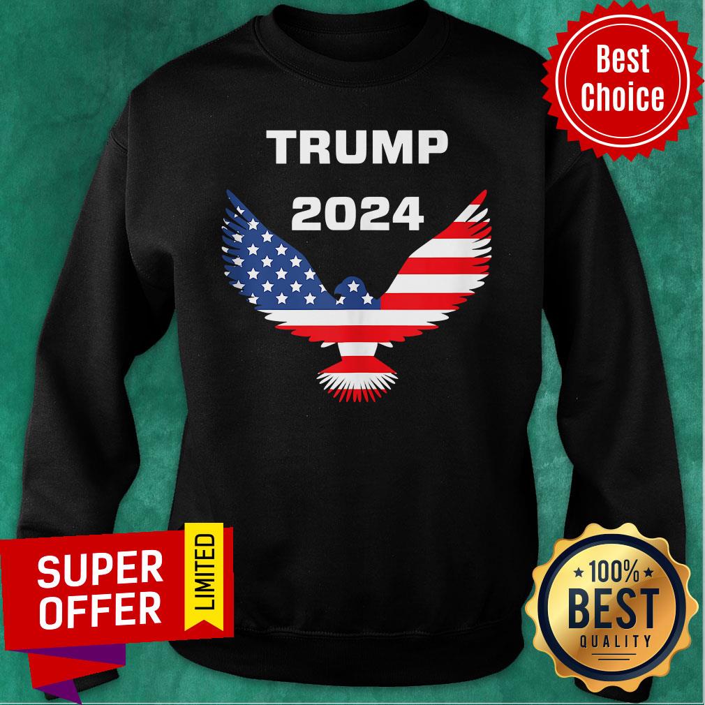 Good Donald Trump Re Election 2024 Eagle American Flag Shirt - Image 5