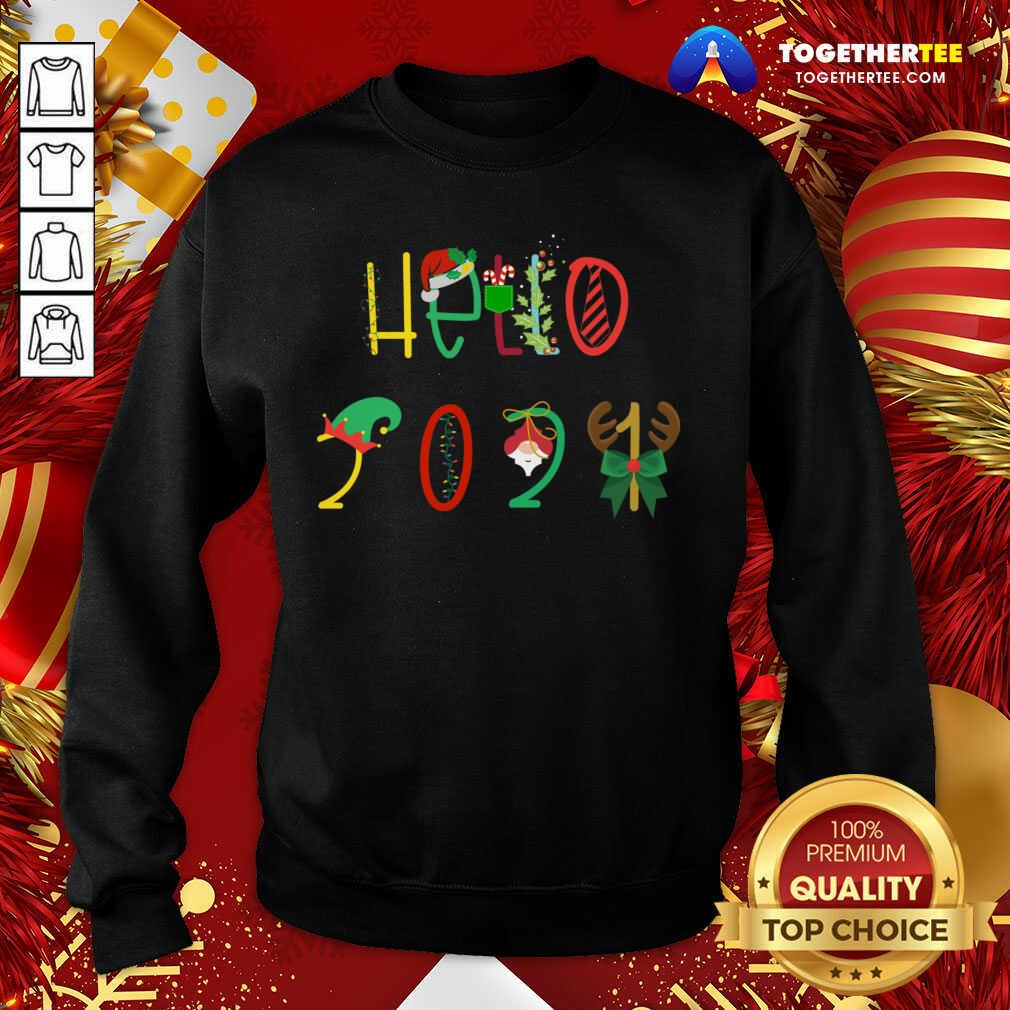 Happy Hello 2021 Funny Happy New Year T-Shirt - Image 4