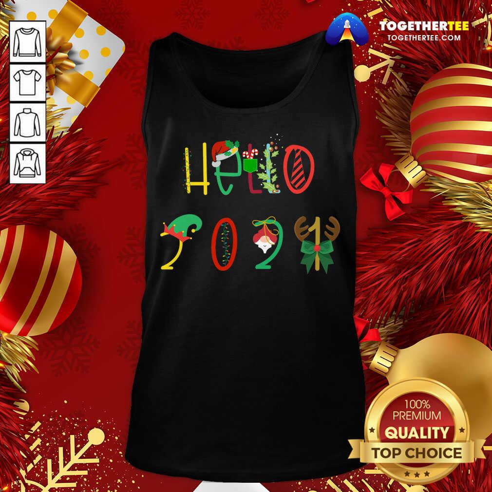 Happy Hello 2021 Funny Happy New Year T-Shirt - Image 3