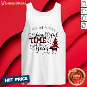 Alternative view of Top Plaid It’s The Moose Wonderful Time Of The Year Christmas Shirt