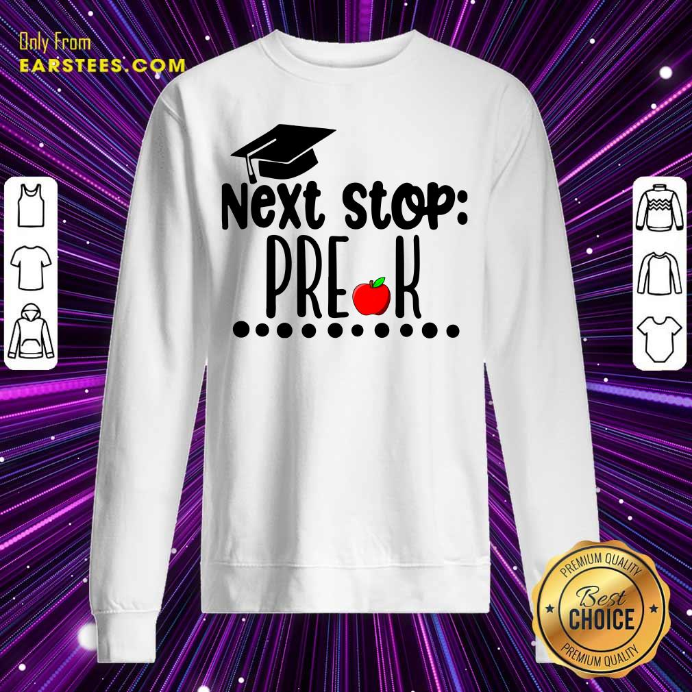 Next Stop Pre-k Graduation Cap Apple Shirt - Image 3