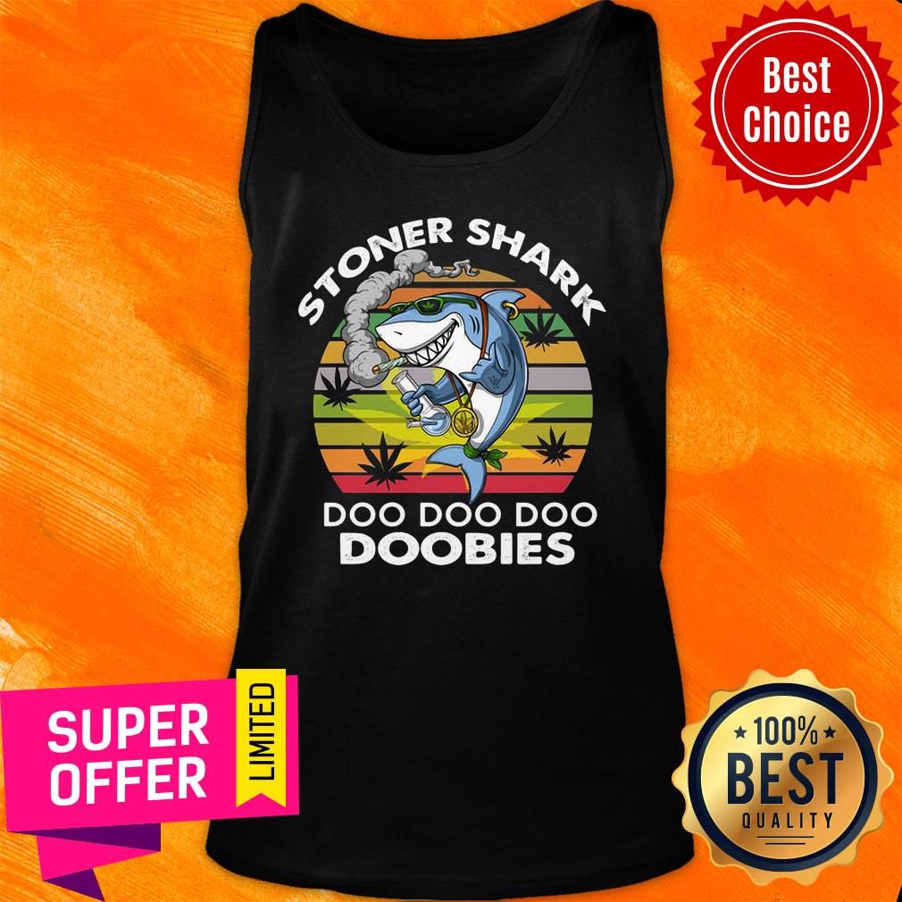 Stoner Shark Doo Doo Doo Doobies Shirt - Image 3