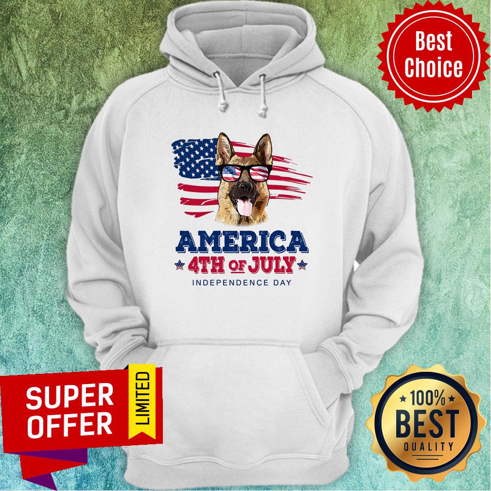 German Shepherd American Independence Day July 4th Shirt - Image 5