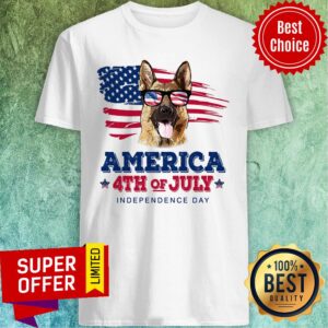 German Shepherd American Independence Day July 4th Shirt