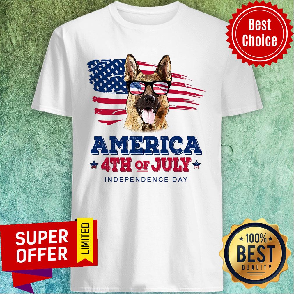 German Shepherd American Independence Day July 4th Shirt