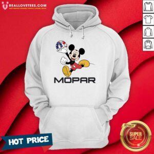 Alternative view of Mopar Logo And Disney Mickey Mouse Smile American Flag Shirt