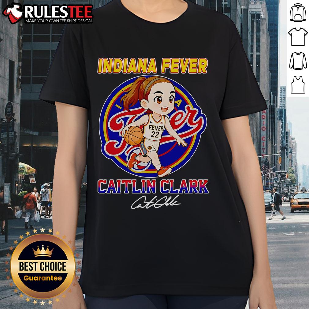 Cute Indiana Fever Caitlin Clark Chibi T-Shirt - Image 3