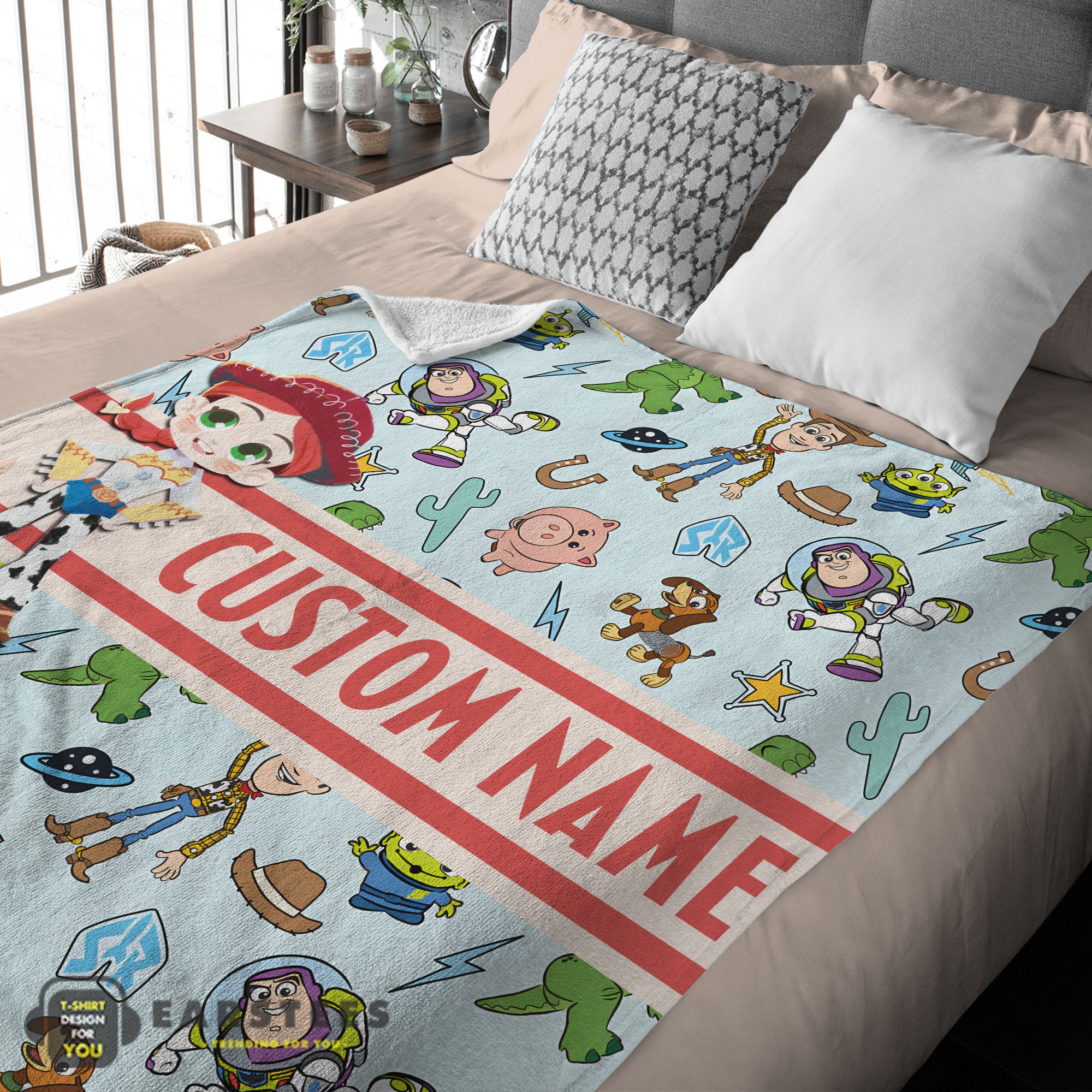 Good Pixar Toy Story Cowgirl With All Friends Blanket Fleece Customized Blanket - Image 2