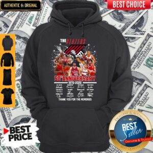 Alternative view of The Blazers 50th Anniversary 1970-2020 Signature Shirt