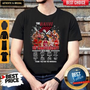 The Blazers 50th Anniversary 1970-2020 Signature Shirt