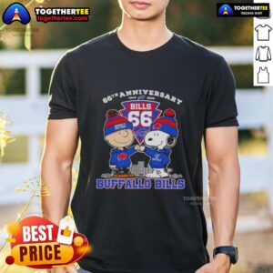 Original Charlie Brown X Snoopy 66th Anniversary 1960 2026 Buffalo Bills Football T-Shirt