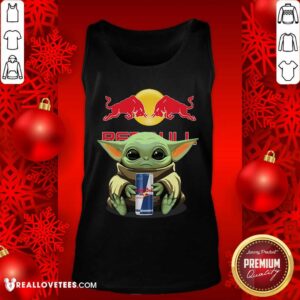 Alternative view of Funny Baby Yoda Hugs Red Bull Shirt