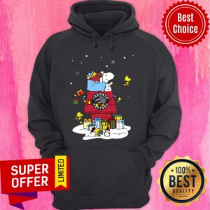 Alternative view of Official Toronto Raptors Santa Snoopy Wish You A Merry Christmas Shirt