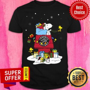 Official Toronto Raptors Santa Snoopy Wish You A Merry Christmas Shirt