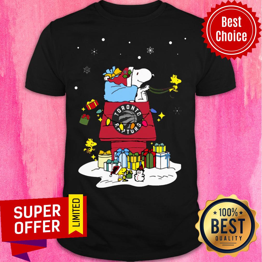 Official Toronto Raptors Santa Snoopy Wish You A Merry Christmas Shirt