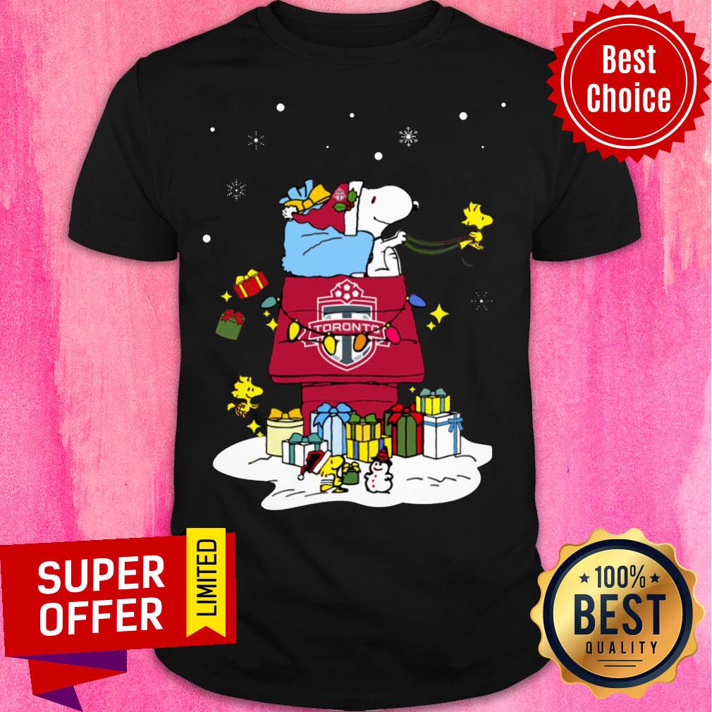 Premium FC Toronto Santa Snoopy Wish You A Merry Christmas Shirt