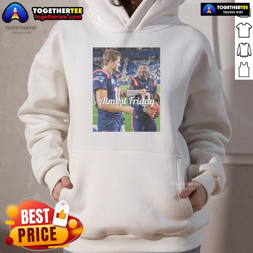 Good Drake Maye And Stefon Diggs New England Patriots Football Almost Friday T-Shirt - Image 2