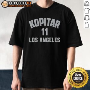 Original Anze Kopitar Los Angeles Kings Ice Hockey Name And Number 11 T-Shirt