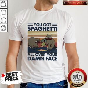 Raccoon You Got Spaghetti All Over Your Damn Face Vintage Shirt
