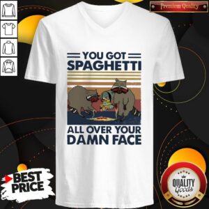 Alternative view of Raccoon You Got Spaghetti All Over Your Damn Face Vintage Shirt