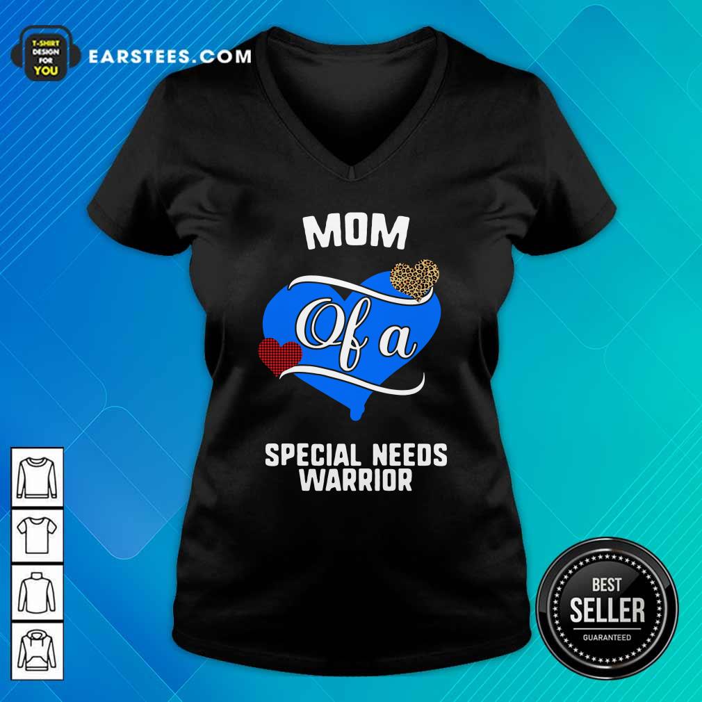 Nice Mom Of A Special Needs Warrior Heart Shirt - Image 3