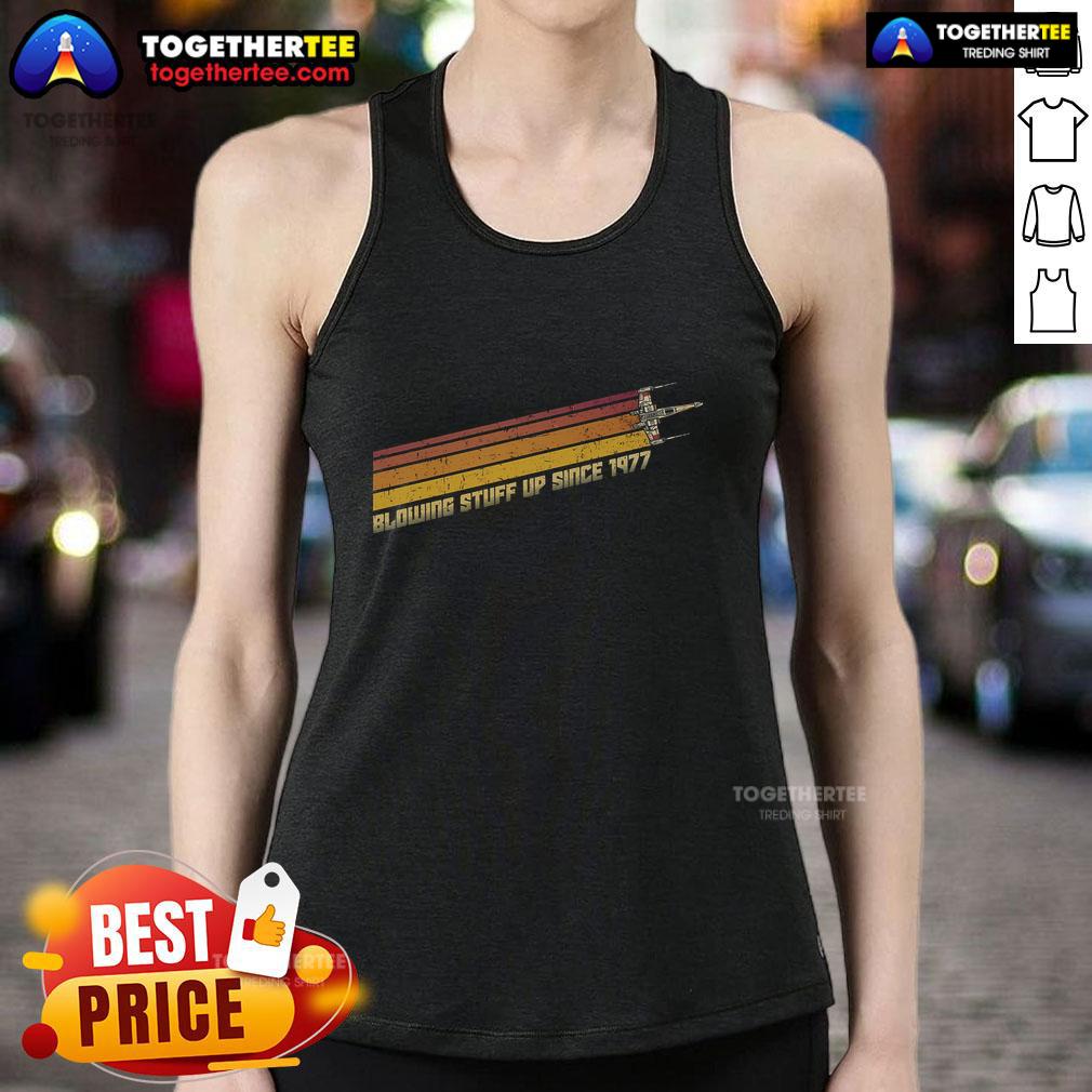 Official Star Wars Blowing Stuff Up Since 1977 Vintage T-Shirt - Image 4