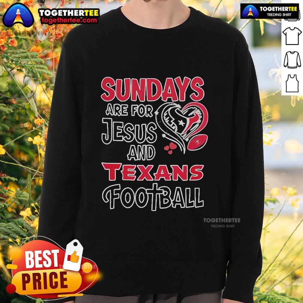 Official Sundays Are For Jesus And Houston Texans Football Diamond T-Shirt - Image 5