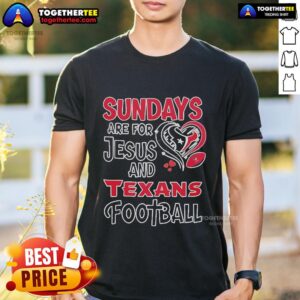 Official Sundays Are For Jesus And Houston Texans Football Diamond T-Shirt