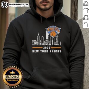 Alternative view of Pretty 2026 New York Knicks All Names City Skyline T-Shirt