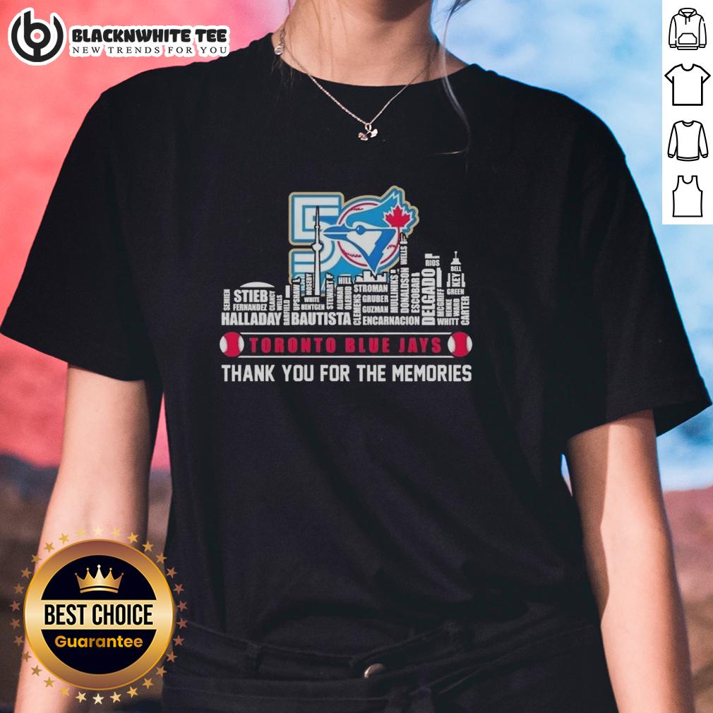Pretty 2026 Toronto Blue Jays Baseball All Names City Skyline T-Shirt - Image 3