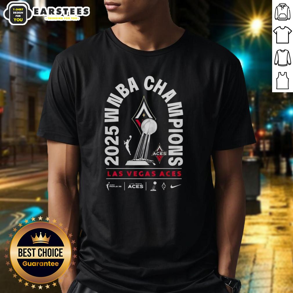 Top 2025 WNBA Champions Las Vegas Aces Trophy T-Shirt