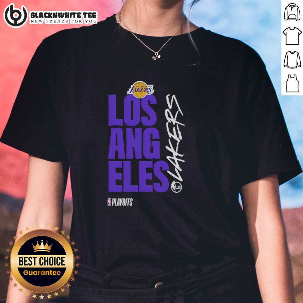 Nice Los Angeles Lakers Playoff Logo T-Shirt - Image 3