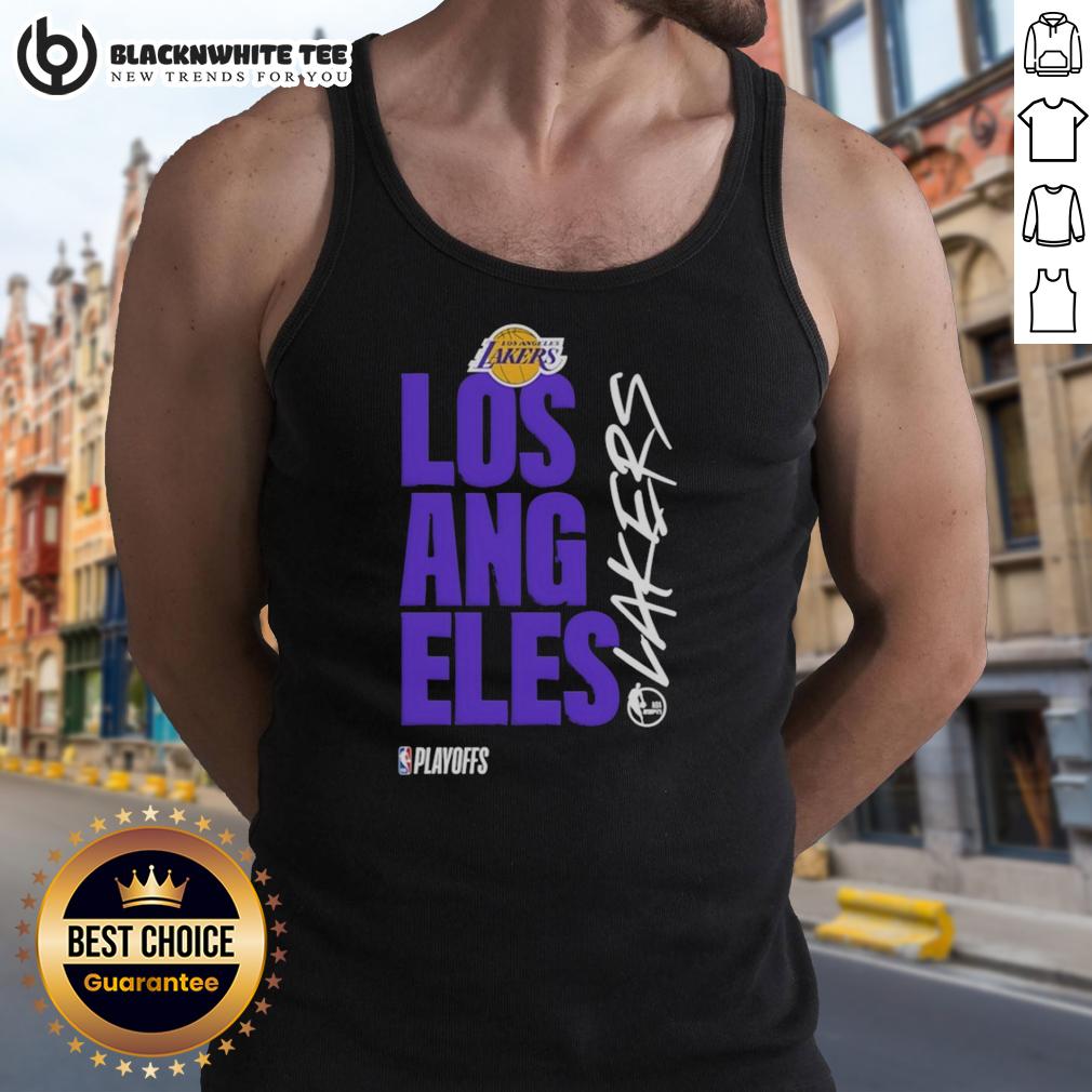 Nice Los Angeles Lakers Playoff Logo T-Shirt - Image 4
