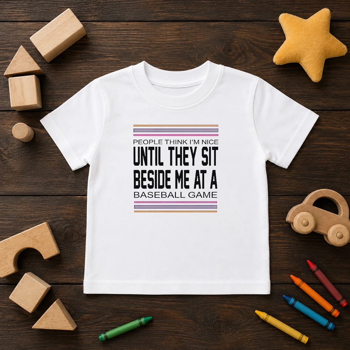 Funny People Think I'M Nice Until They Sit Beside Me At A Baseball Game Shirt - Image 9