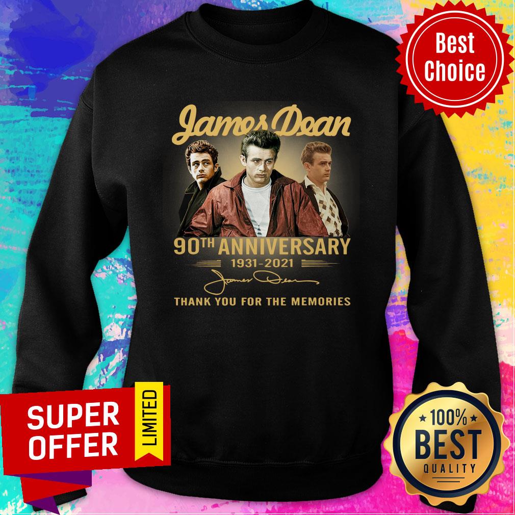 Awesome James Dean 90th Anniversary 1931 2021 Thank You For The Memories Signature Shirt - Image 5