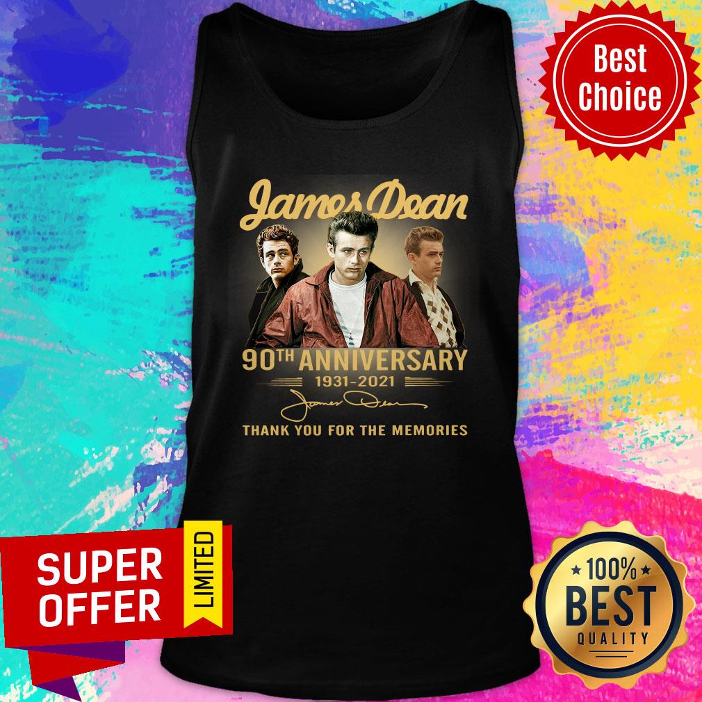 Awesome James Dean 90th Anniversary 1931 2021 Thank You For The Memories Signature Shirt - Image 4