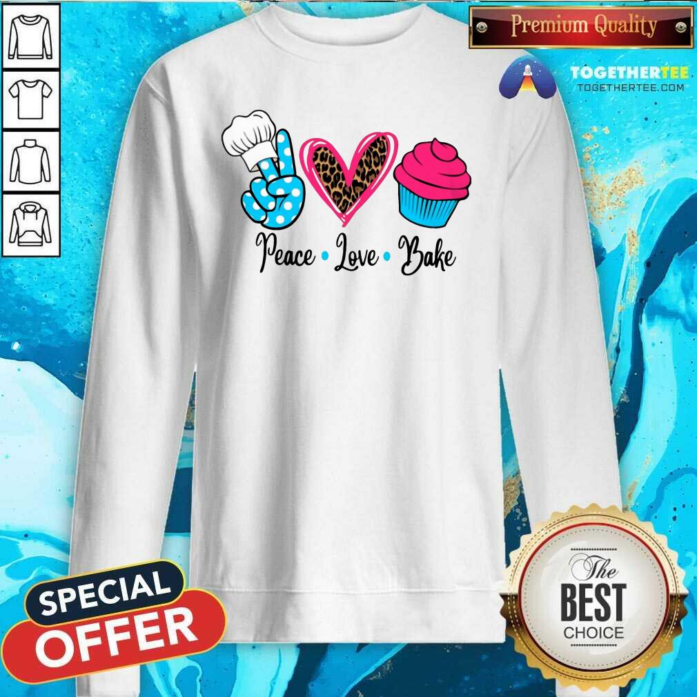 Beautiful Baking Peace Love Bake Shirt - Image 2