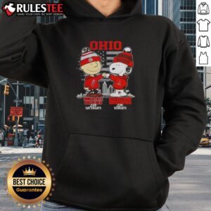 Alternative view of Happy Charlie Brown Ohio State Buckeyes on Saturdays x Snoopy Cleveland Browns on Sundays Skyline T-Shirt