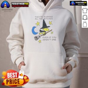 Alternative view of Top Woodstock Witch They're Burning All The Witches Even If You Aren't One Halloween T-Shirt