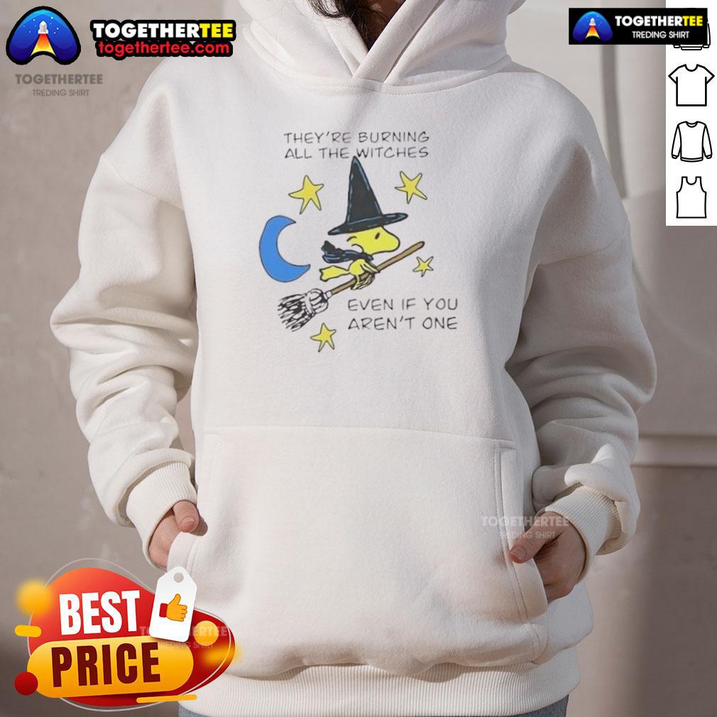 Top Woodstock Witch They're Burning All The Witches Even If You Aren't One Halloween T-Shirt - Image 2