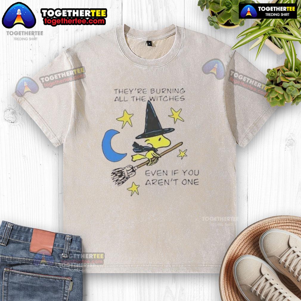 Top Woodstock Witch They're Burning All The Witches Even If You Aren't One Halloween T-Shirt - Image 6